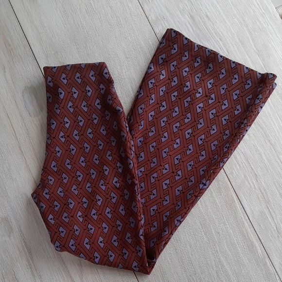 Anthropologie The Joni  High-Rise Flare Pants in Brown and Lavender Size XS - Picture 6 of 10